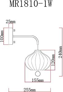 Настенное бра MyFar Katrin MR1810-1W