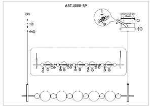 Светильник подвесной F-Promo Chantra 4088-5P