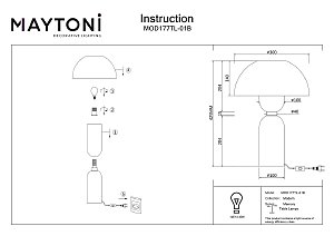 Настольная лампа Maytoni Memory MOD177TL-01B