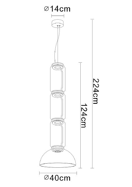 Светильник подвесной Divinare Trumpet 1242/06 SP-30