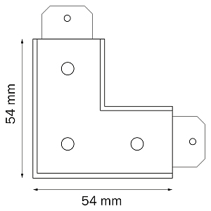Соединитель трековый однофазный L-образный Lightstar Teta 505126