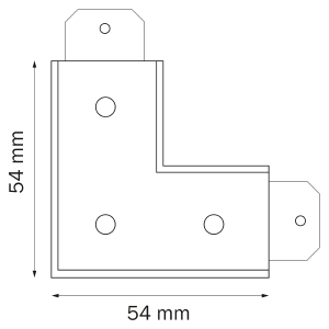Соединитель трековый однофазный L-образный Lightstar Teta 505126