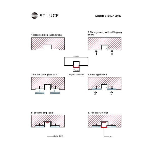 Профиль ST Luce Светодиодные Ленты ST017.129.07