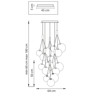 Люстра каскадная Lightstar Sferetta 801180