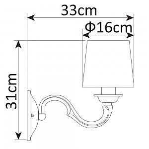 Бра Arte Lamp ALBA A9395AP-1WG