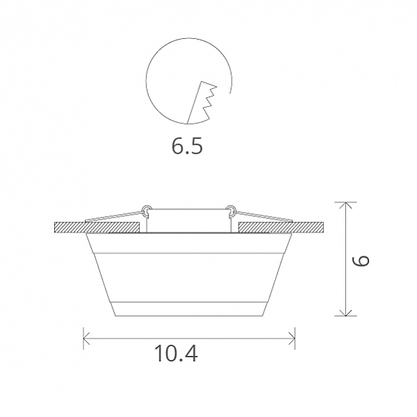 Встраиваемый светильник Arte Lamp CRATERE A5243PL-1WH