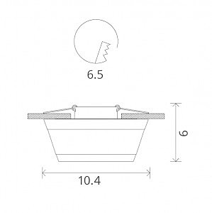 Встраиваемый светильник Arte Lamp CRATERE A5243PL-1WH