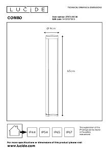 Уличный наземный светильник Lucide Combo 27874/65/30