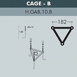 Столб фонарный уличный Fumagalli Cefa U23.157.R20.WXF1R