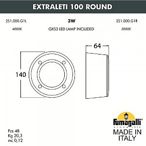 Подсветка для ступеней Fumagalli Leti 2S1.000.000.LYG1L