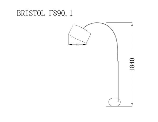 Торшер наклонный Bristol BRISTOL F890.1 Lucia Tucci
