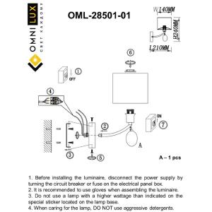 Настенное бра Omnilux Stelvio OML-28501-01