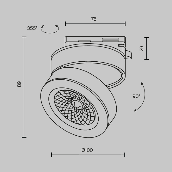 Трековый светильник Maytoni Magic Unity TR006-1-12W3K-W4K