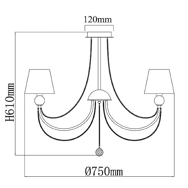 Потолочная люстра MW Light Федерика 684011608