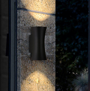 Уличный настенный светильник Elektrostandard 1501 TECHNO LED DUAL черный