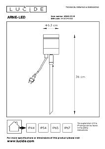 Грунтовый светильник Lucide Arne-Led 14868/05/12