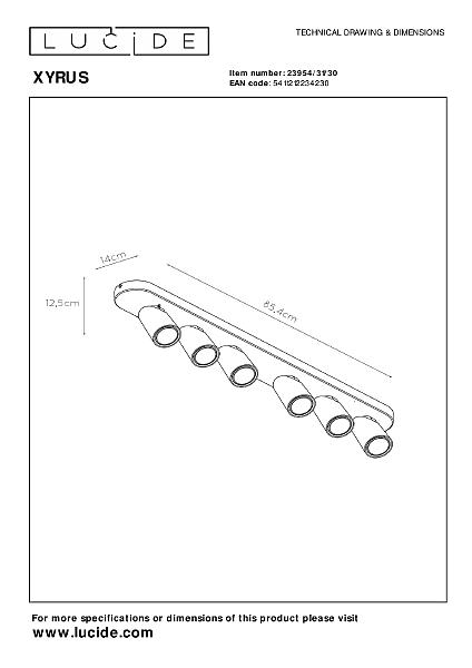 Светильник спот Lucide Xyrus 23954/31/30