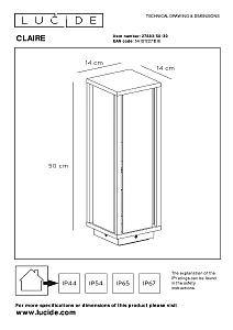 Уличный наземный светильник Lucide Claire 27883/50/30