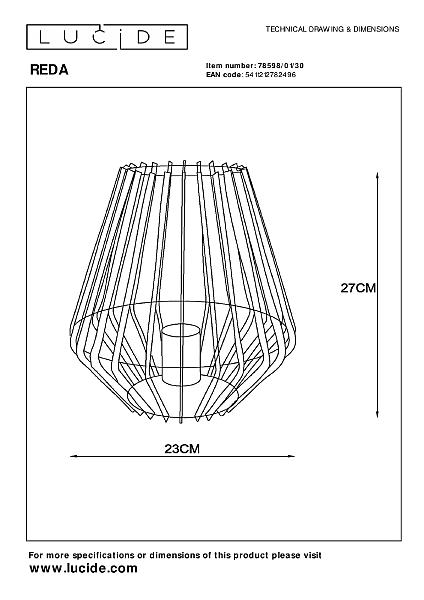 Настольная лампа Lucide Reda 78598/01/30
