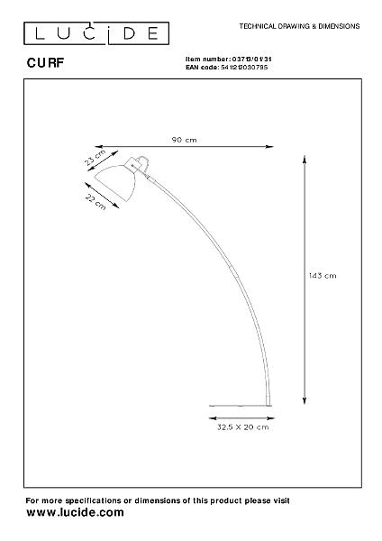 Торшер Lucide Curf 03713/01/31