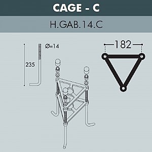 Столб фонарный уличный Fumagalli Noemi E35.205.M10.WYH27