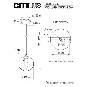 Светильник подвесной Citilux Томми CL102011