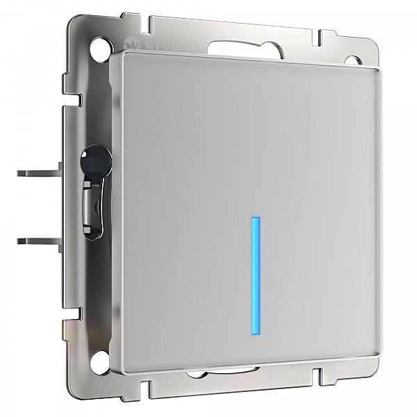 Умный выключатель Wi-Fi Werkel W4510606/ Сенсорный выключатель одноклавишный с функцией Wi-Fi (серебряный)