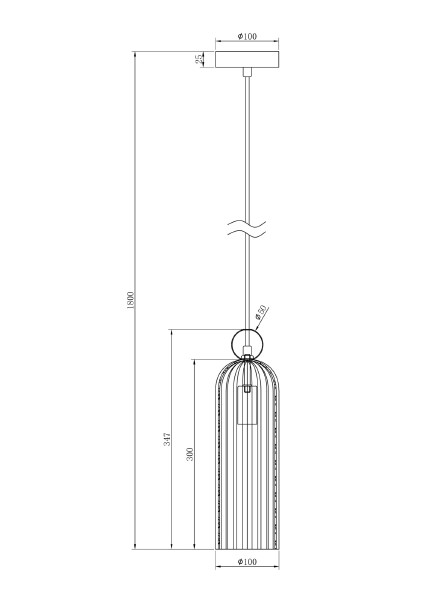 Светильник подвесной Maytoni Antic MOD302PL-01CG