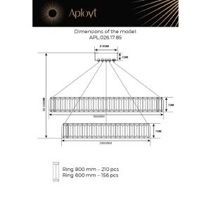 Подвесная люстра Aployt Nicoletta APL.026.13.85