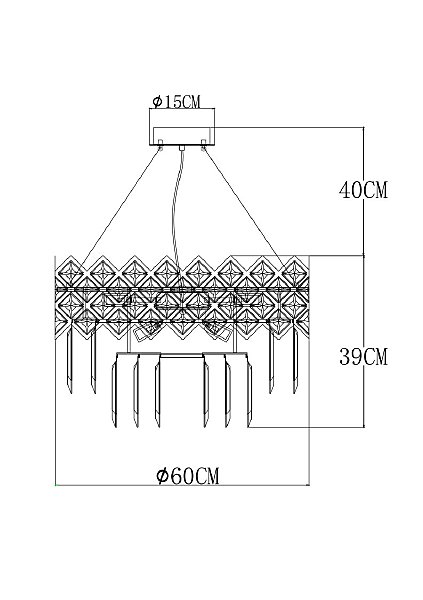 Подвесная люстра Arte Lamp Wezen A1006SP-10CC