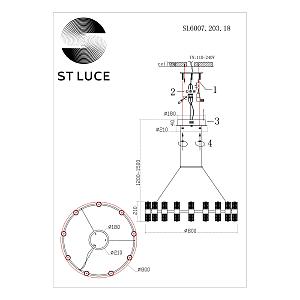 Подвесная люстра ST Luce Gemina SL6007.203.18