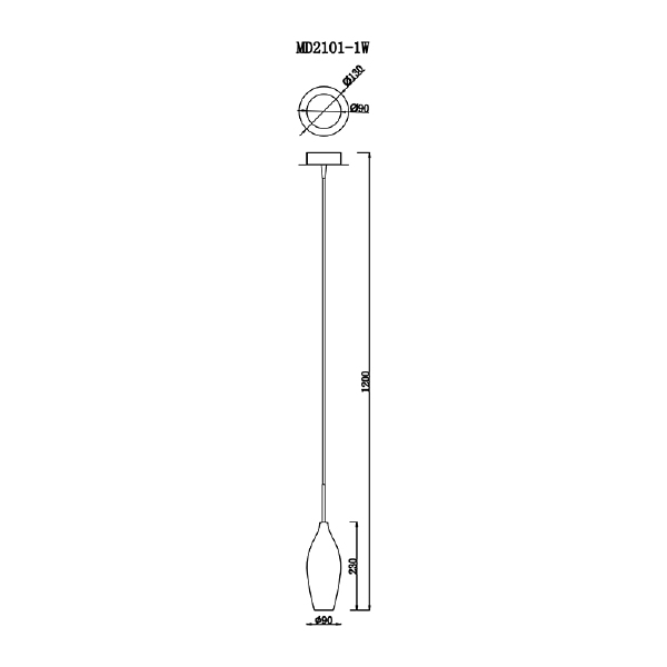 Светильник подвесной Zumaline Champagne MD2101-1S