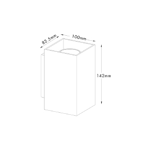 Настенный светильник Zumaline Sandy Wl Square 92698