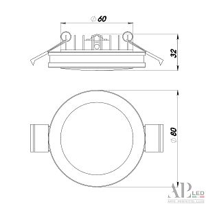 Встраиваемый светильник APL Led Ingrid 3322.LD109R/7W/4K