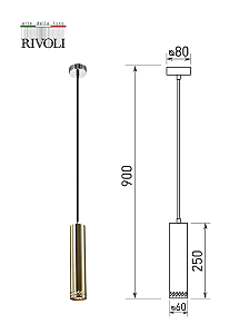 Светильник подвесной Rivoli Alosia 7129-201