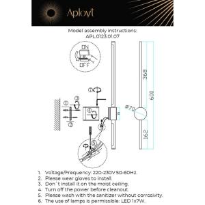 Настенный светильник Aployt Gabi APL.0123.01.07