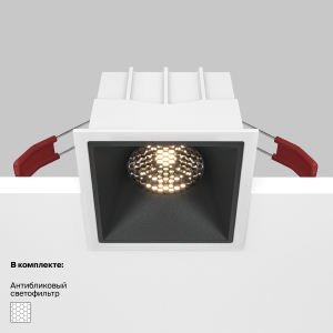 Встраиваемый светильник Maytoni Alfa LED DL043-01-15W3K-SQ-WB