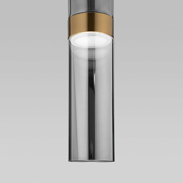 Светильник подвесной Eurosvet Lumen 50244/1 LED латунь/дымчатый