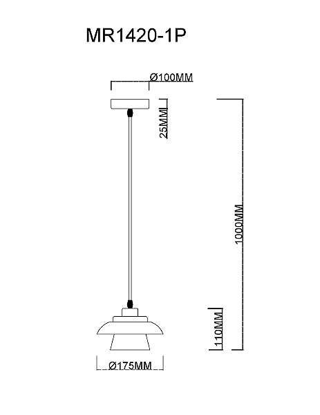 Светильник подвесной MyFar Renata MR1420-1P
