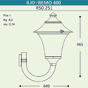 Уличный настенный светильник Fumagalli Remo R50.251.000.AYE27