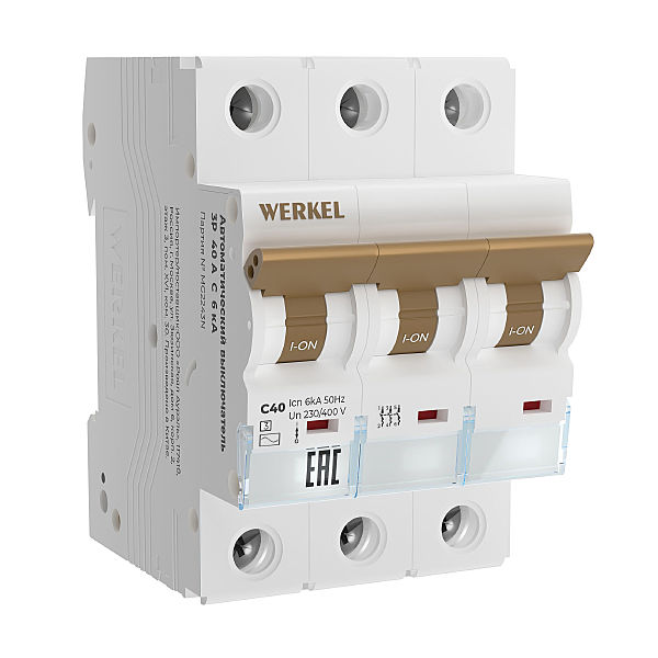 Автоматический выключатель Werkel W903P406 / Автоматический выключатель 3P 40 A C 6 kА