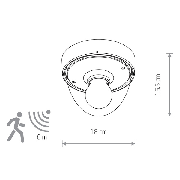 Уличный потолочный светильник Nowodvorski Nook Sensor 7977