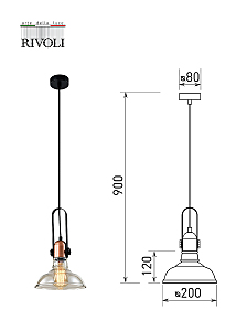 Светильник подвесной Rivoli Leila 4093-201