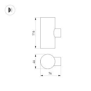 Уличный настенный светильник Arlight LGD-Ray-Wall 033307