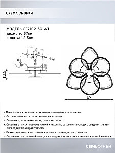 Потолочная люстра Seven Fires Meri SF7102/6C-WT