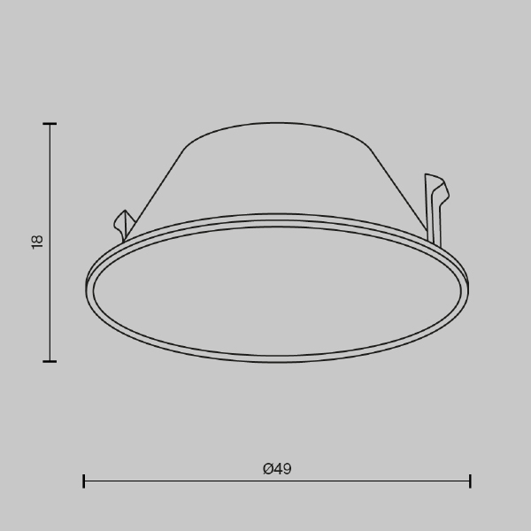 Декоративная рамка-отражатель для серии Wise Maytoni Downlight Ring057-7-B