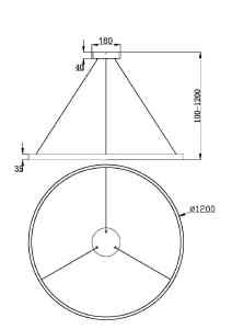 Подвесная люстра Maytoni Rim MOD058PL-L65BK