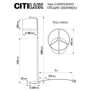 Торшер Citilux Тевин CL806031