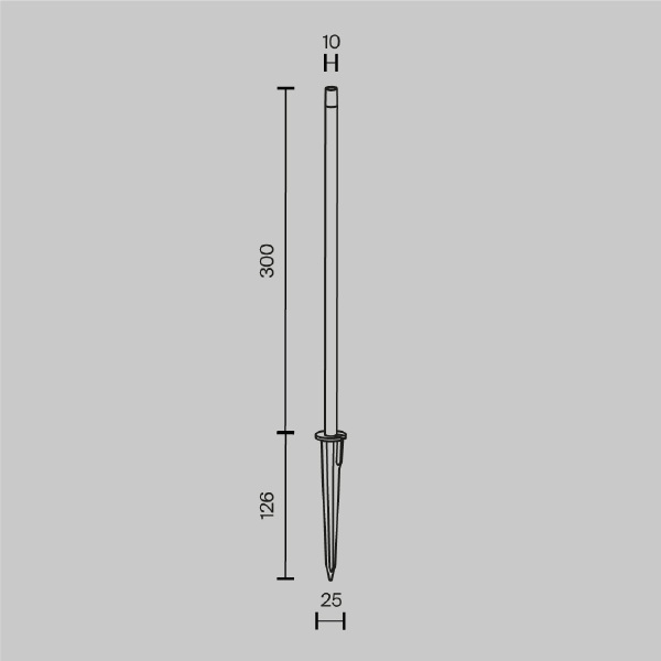 Грунтовый светильник Maytoni Spear O441FL-L1GF3K