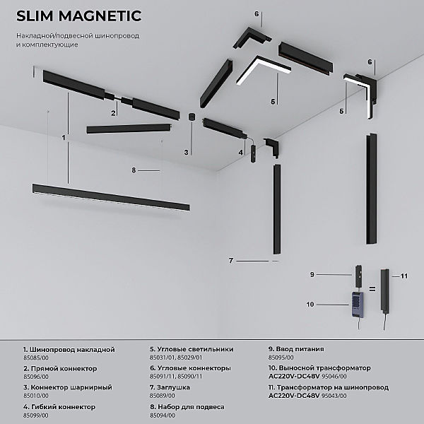 Блок питания Elektrostandard Slim Magnetic Slim Magnetic Блок питания 100W белый 95043/00